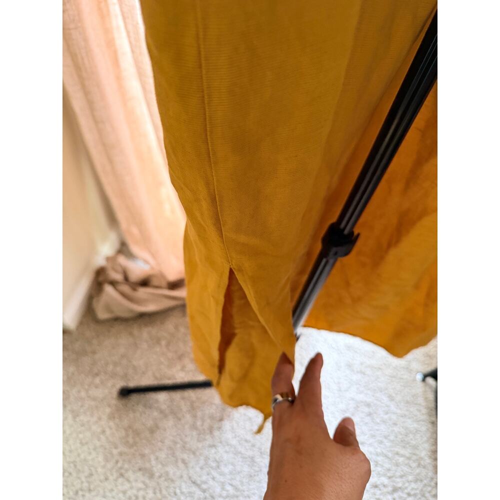 Ipekyol turkish designer boho 100% coton yellow dress euc M - Picture 5 of 9